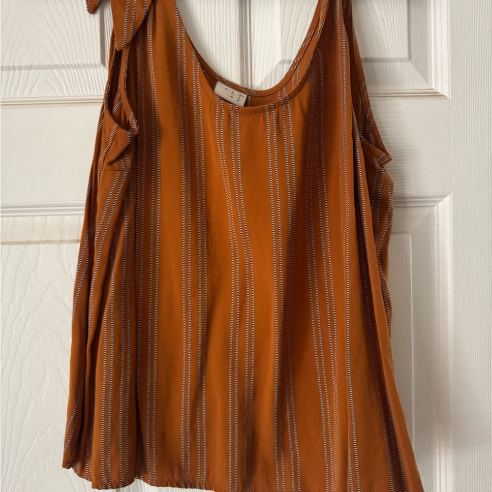 Striped Orange Tank Top